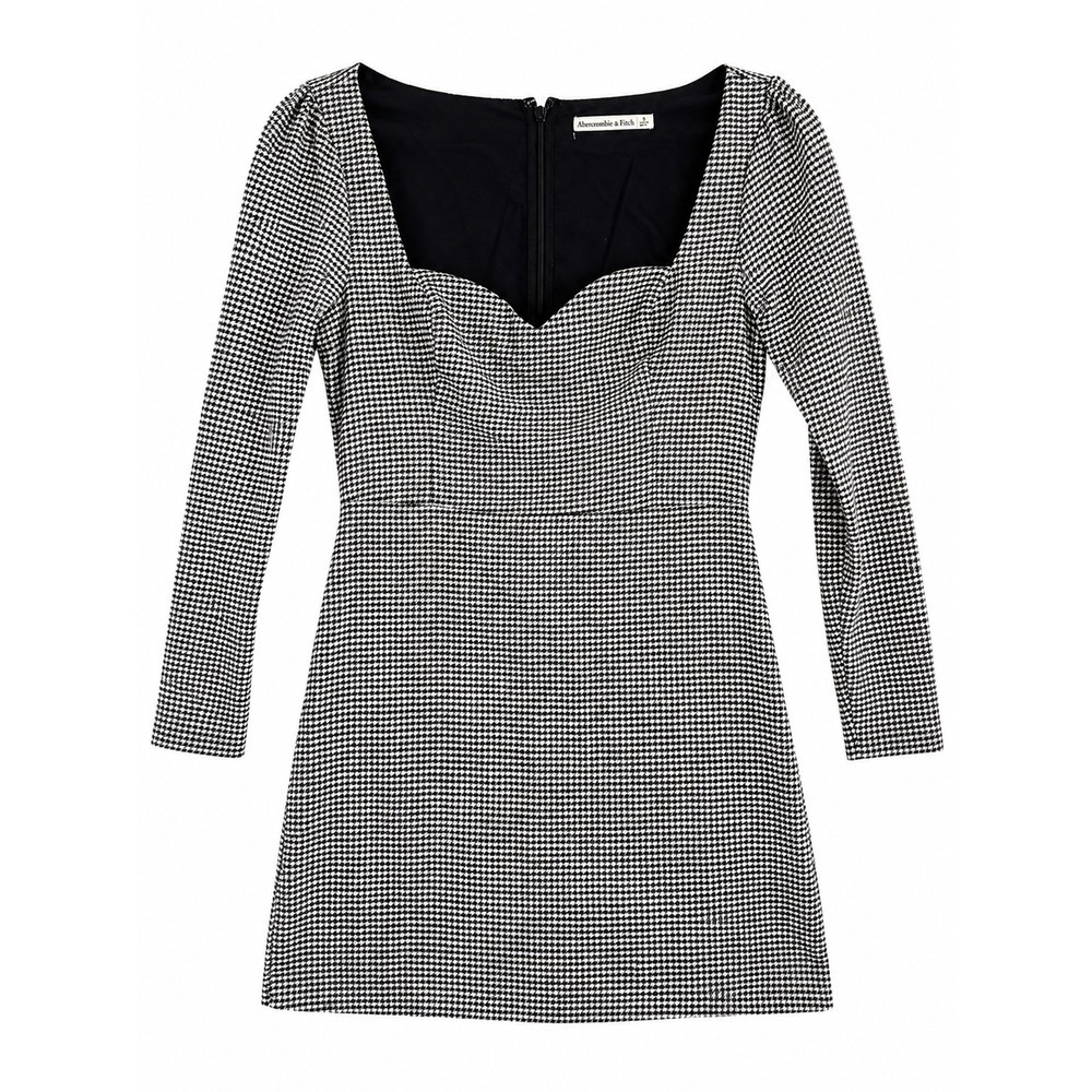 Abercrombie & Fitch Houndstooth Mini Dress Small Sweetheart Office Siren